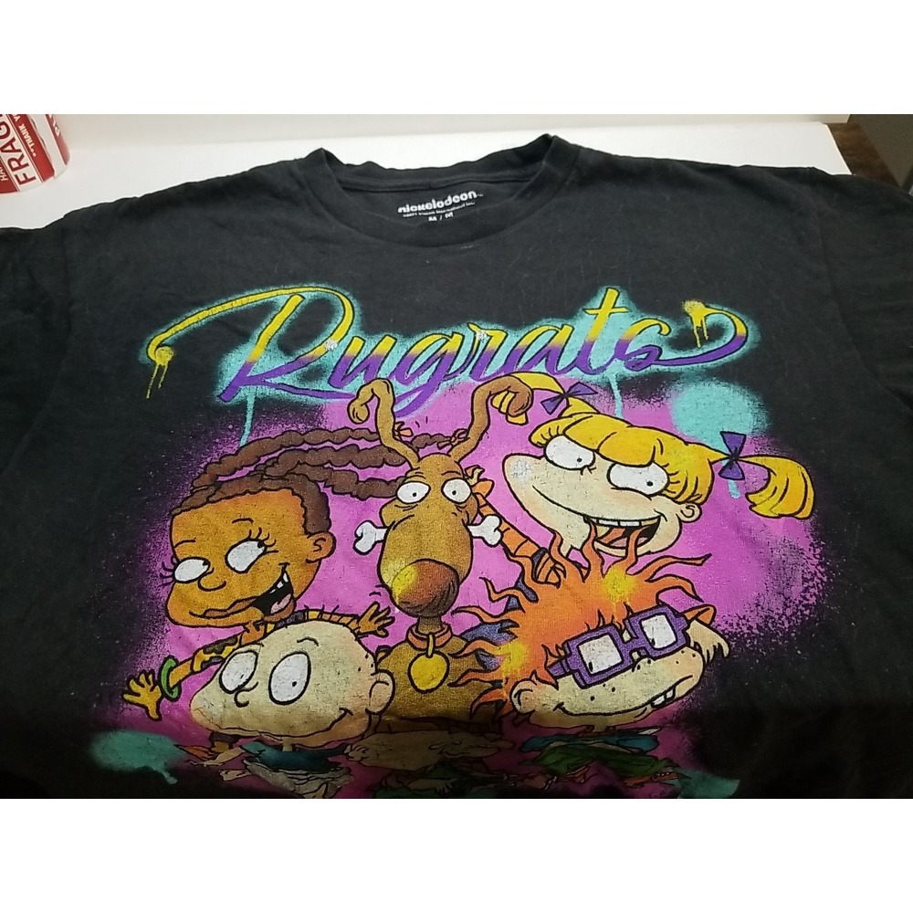 Nickelodeon Rugrats Graphic Short Sleeve T-Shirt Mens Medium Black 2021 Viacom‎